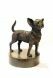 Urna funerária Chihuahua bronzeada