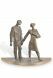 Escultura funerária Casal – decoração de túmulo – 3D, independente, com encaixe na parte inferior