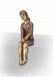 Escultura funerária Menina sentada – decoração de túmulo – 3D, independente, com encaixe na parte inferior