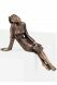 Escultura funerária Sentado com livro – decoração de túmulo – 3D, independente, com encaixe na parte inferior