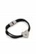 Pulseira em couro com suporte para cinzas