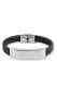 Bracelete de couro trançado com suporte para cinzas