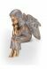 Estátua comemorativa de anjo sentado – 3D, independente, com encaixe na parte inferior
