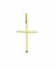 Pingente memorial em forma de cruz em ouro bicolor 14k