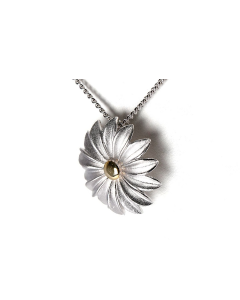 Pingente cinzas em prata (925) 'Flor'