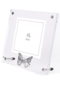 Urna molduras para fotos com borboleta para cinzas
