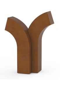 Urna funerária para adultos em aço corten