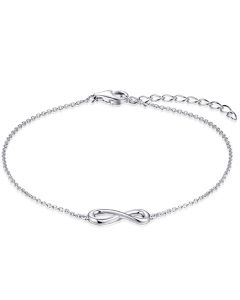 pulseira comemorativa em prata com Infinity