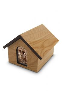 Urna miniatura natural 'Casa da memória' (MDF)