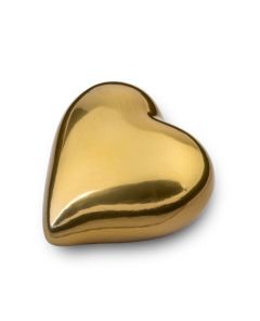 Mini urna de cerâmica ‘Um Coração de Ouro’