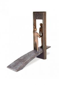 Escultura funerária Despedida – decoração de túmulo – 3D, independente, com encaixe na parte inferior
