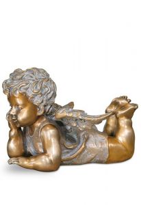 Estátua comemorativa de anjo deitado – 3D, independente, com encaixe na parte inferior