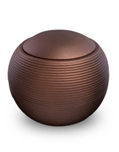Urna funerária esférica 'Memento' bronze acetinado