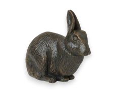 Urna para coelho em bronze envelhecido