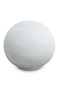 Mini urna para cinzas de porcelana 'Sfera' - Gelo
