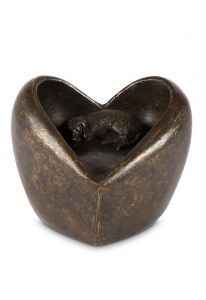 Mini urna funerária em bronze