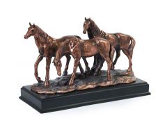 Urna bronzeada para cinzasde cavalos