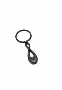 Chaveiro com pingente para cinzas 'Infinity' preto