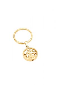 Chaveiro com pingente para cinzas 'Árvore da Vida' dourado