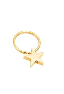 Chaveiro com pingente para cinzas 'Estrela' dourado