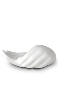 Mini urna para cinzas em porcelana 'Mão' branco