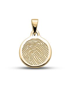 Pingente de impressão digital feito em ouro