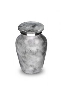 Pequena urna funerária 'Elegance' com efeito pedra natural cinza