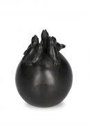 Miniurna funeraria bronce  violeta