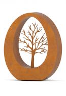 Urna de acero inoxidable 'árbol óvalo'