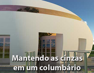 Mantendo as cinzas da cremação em uma galeria de urna, columbário ou parede / nicho de urna