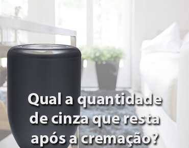 Qual a quantidade de cinza que resta após a cremação?