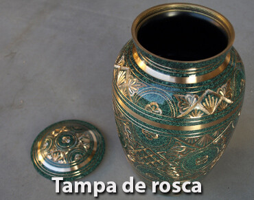 Urnas funerárias tampa de rosca
